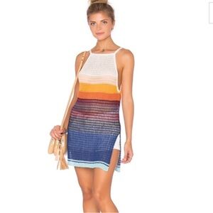 Free People striped knit beach cover up